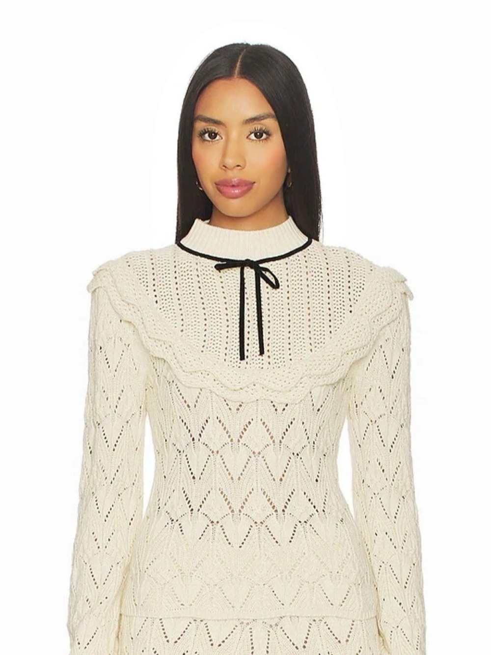 NWT For Love & Lemons Lelia Top in Cream